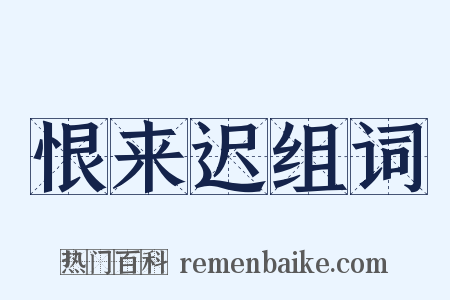 恨来迟组词是什么意思的图片